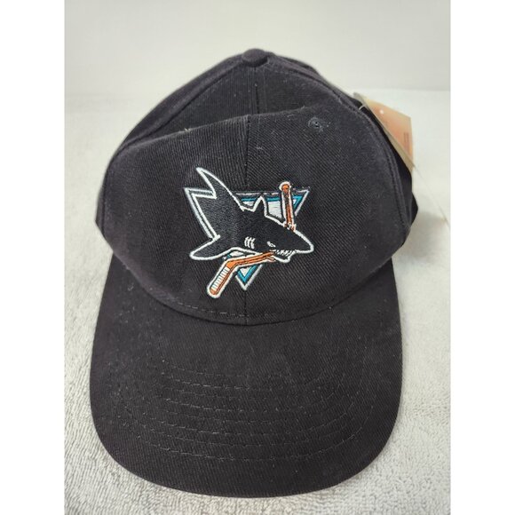 Vintage San Jose Sharks Hockey CCM #1 Apparel Snapback Hat Cap Embroidered - Picture 1 of 9